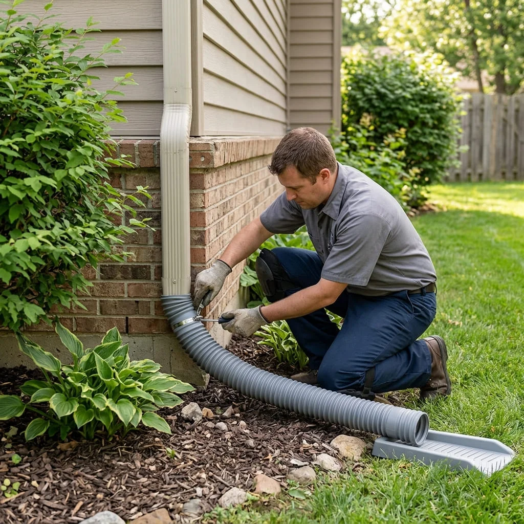 Downspout Extension Installation in Topeka KS